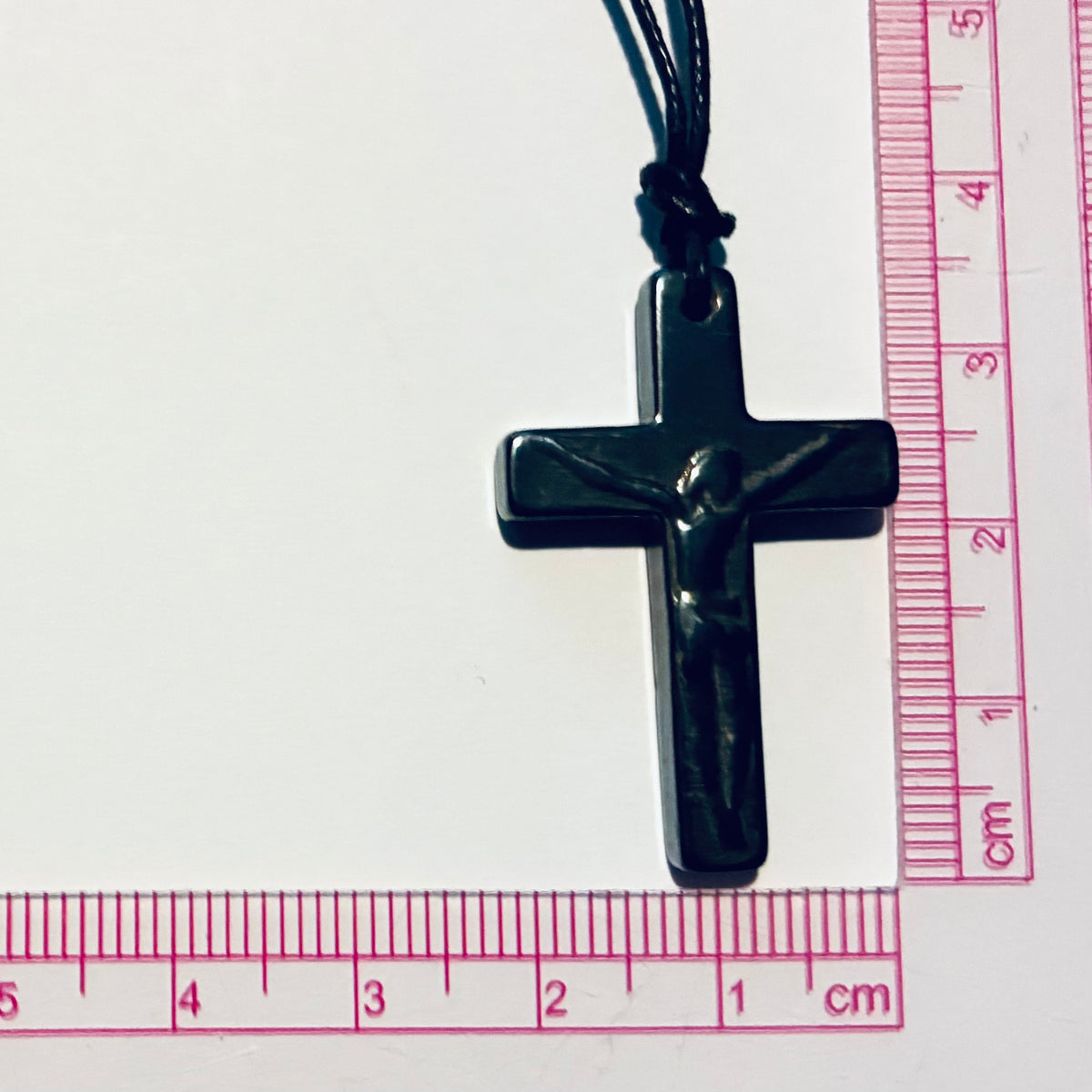 Crucifix Non Magnetic Hematite Pendant Necklace (Unisex) (Copy)