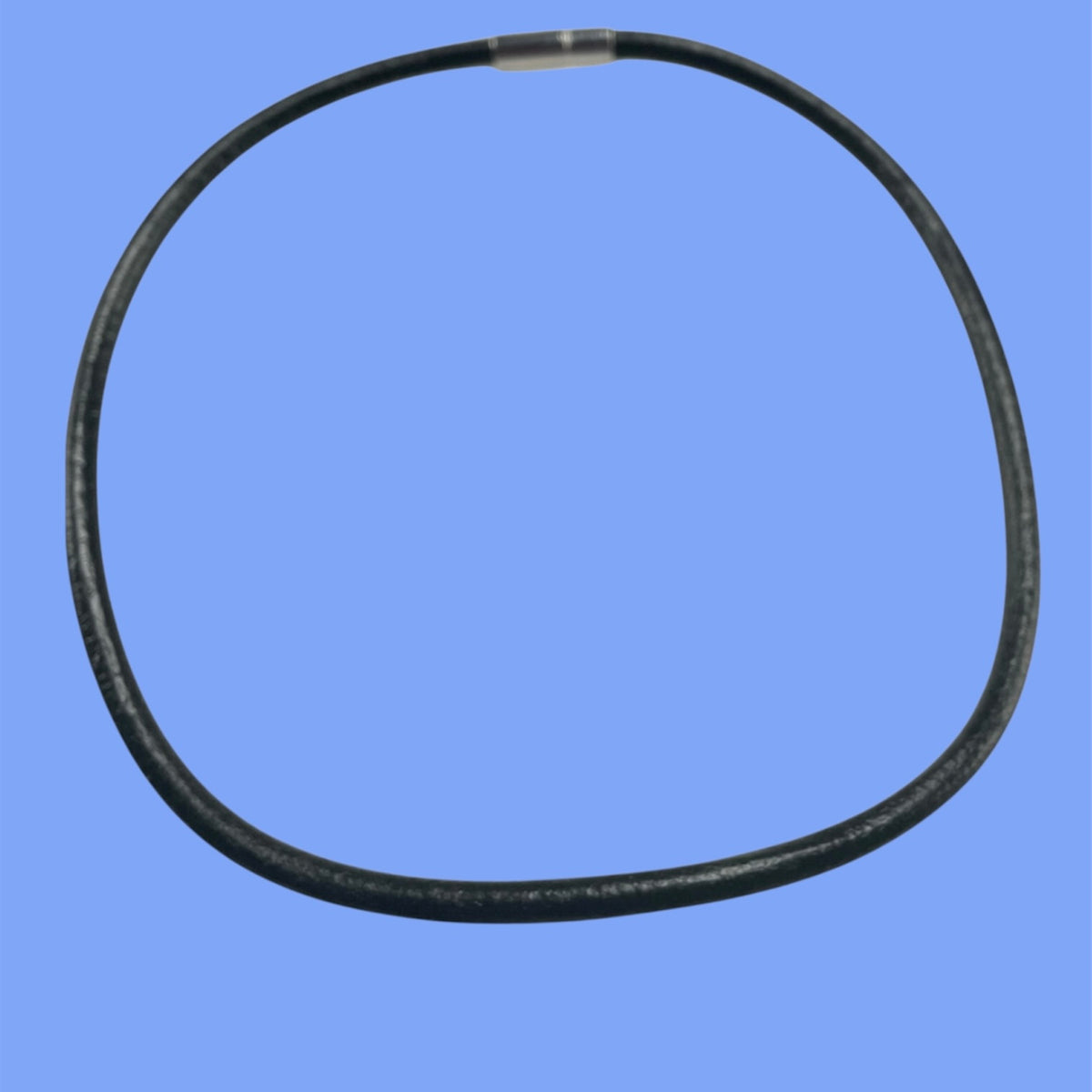 Thick Genuine Leather Cord Magnetic Stainless Steel Choker Necklace UK Made