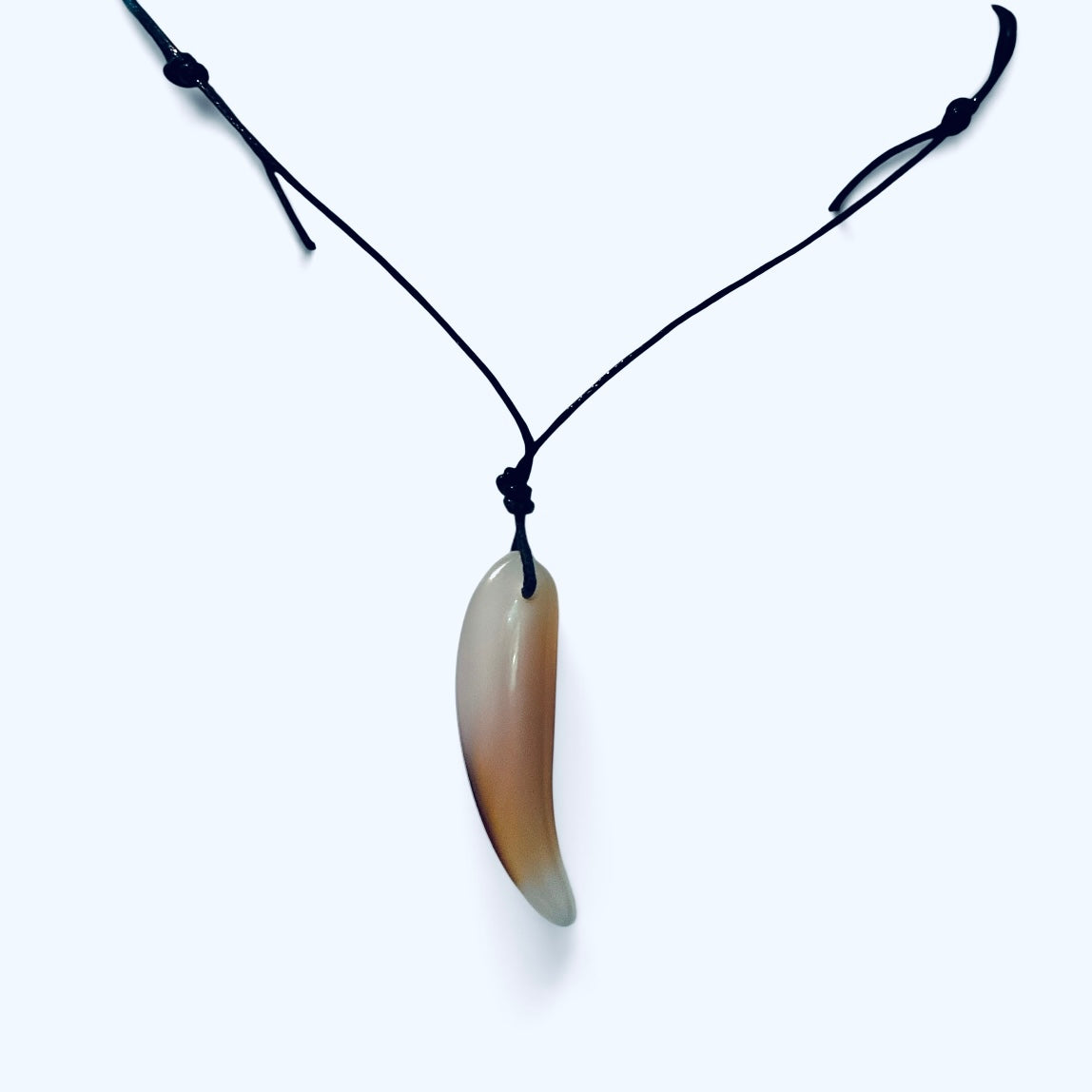 Wolf Tooth Glass White/Bronze Pendant Necklace (Unisex) (Copy)