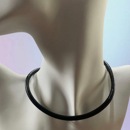 Thick Genuine Leather Cord Magnetic Stainless Steel Choker Necklace UK Made