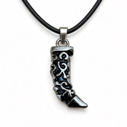Tribal Viking Horn Claw Stainless Pendant Genuine Leather Cord Men Necklace