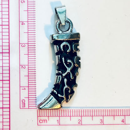 Tribal Viking Horn Claw Stainless Pendant Chain Men Necklace