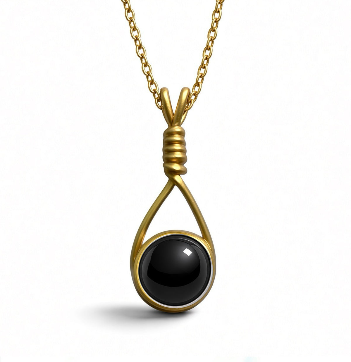 Handmade Wired Gemstone Jewellery Pendant Gold Stainless Chain Necklace
