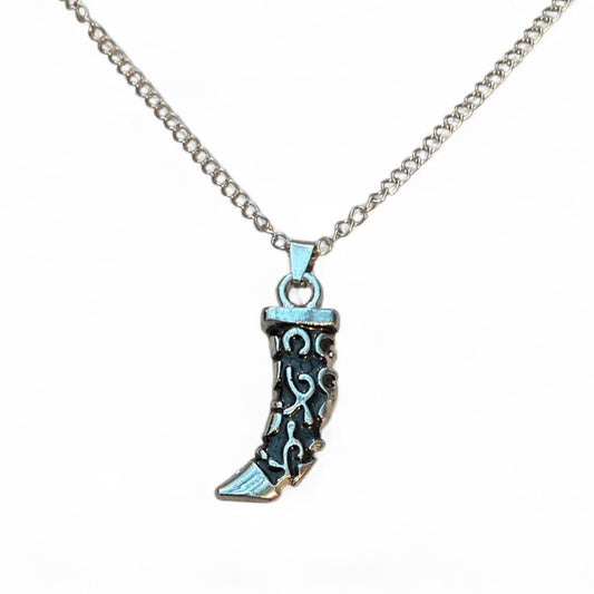Tribal Viking Horn Claw Stainless Pendant Chain Men Necklace