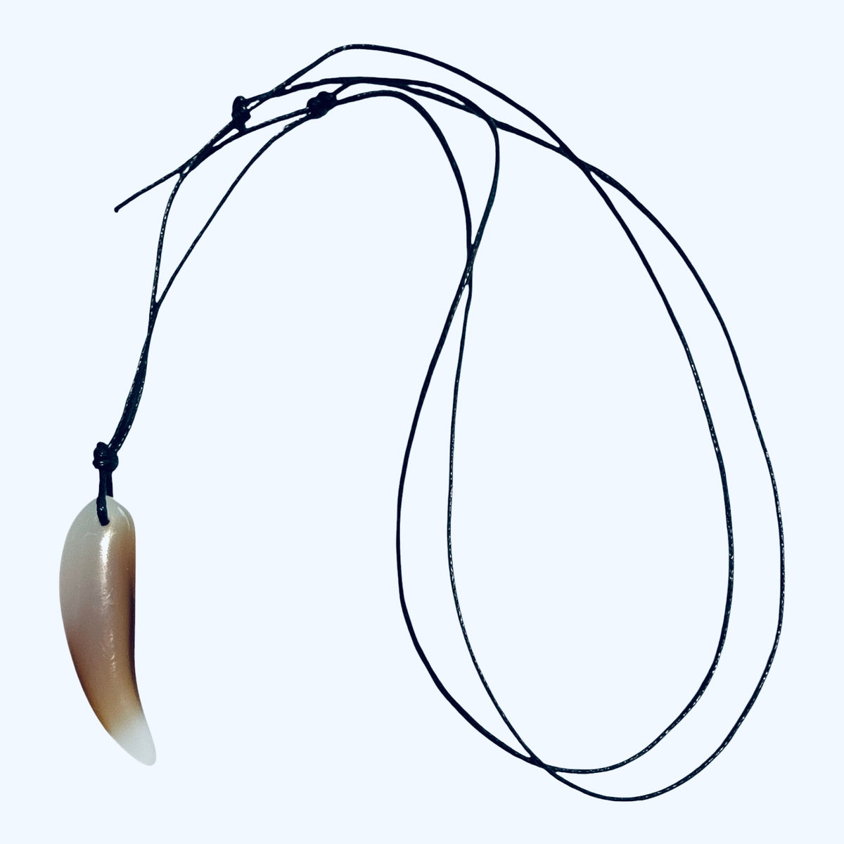 Wolf Tooth Glass White/Bronze Pendant Necklace (Unisex) (Copy)