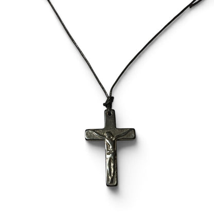 Crucifix Non Magnetic Hematite Pendant Necklace (Unisex) (Copy)